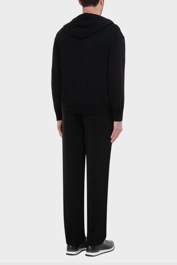 Cesare di Napoli mens black wool tracksuit with hood 164037 - photo 3