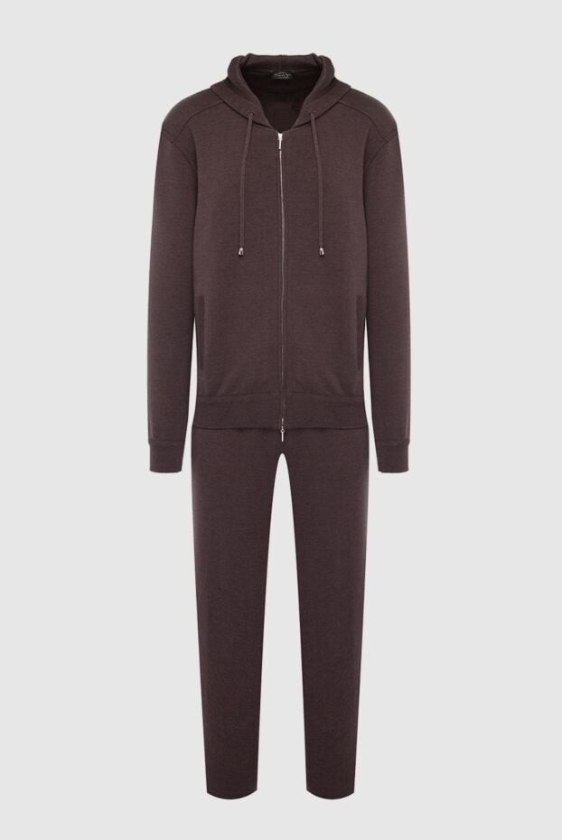 Cesare di Napoli sports suit for men made of wool brown 164041 - photo 1