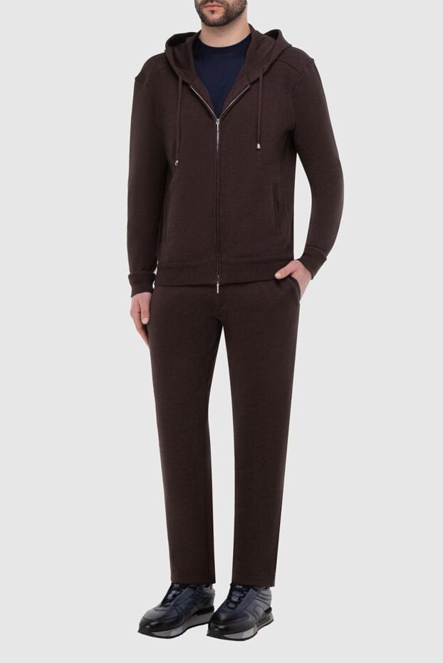 Cesare di Napoli sports suit for men made of wool brown 164041 - photo 2