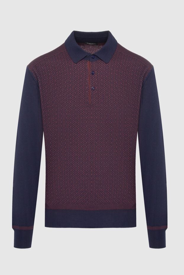 Men's long-sleeve polo shirt made of ultra-soft cashmere and natural silk - photo 1