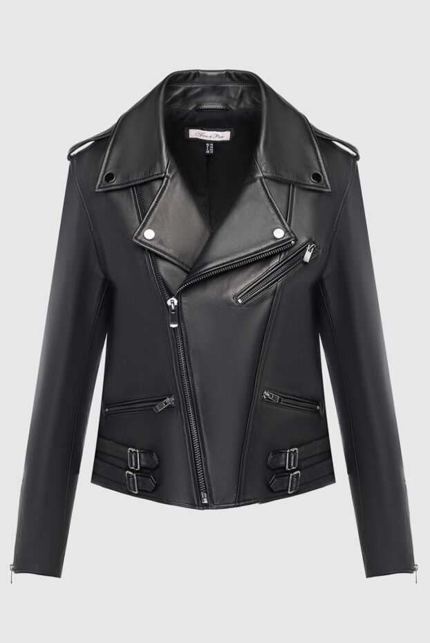 Fleur de Paris woman women's black genuine leather jacket buy with prices and photos 164132 - photo 1