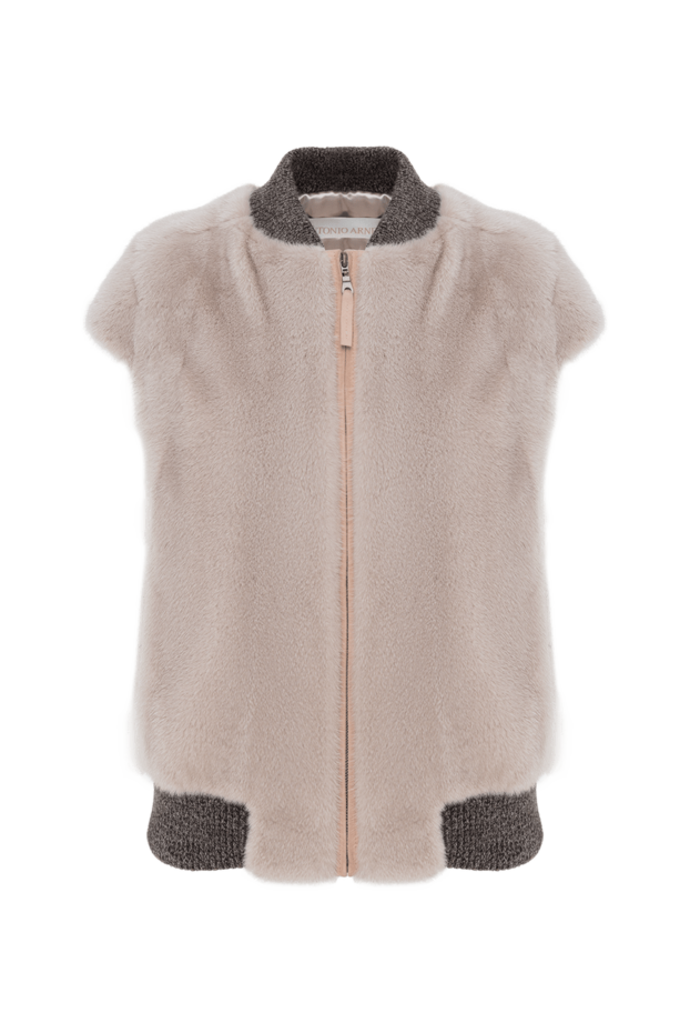 Antonio Arnesano women's ash-pink mink fur vest 164226 - photo 1