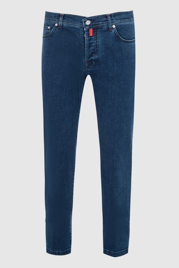 Kiton men's dark blue jeans with a slight washed effect 164252 - photo 1