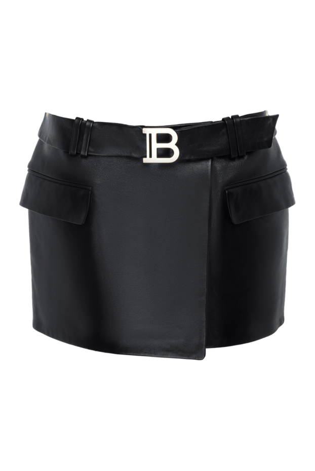 Balmain woman black leather skirt for women buy with prices and photos 164332 - photo 1