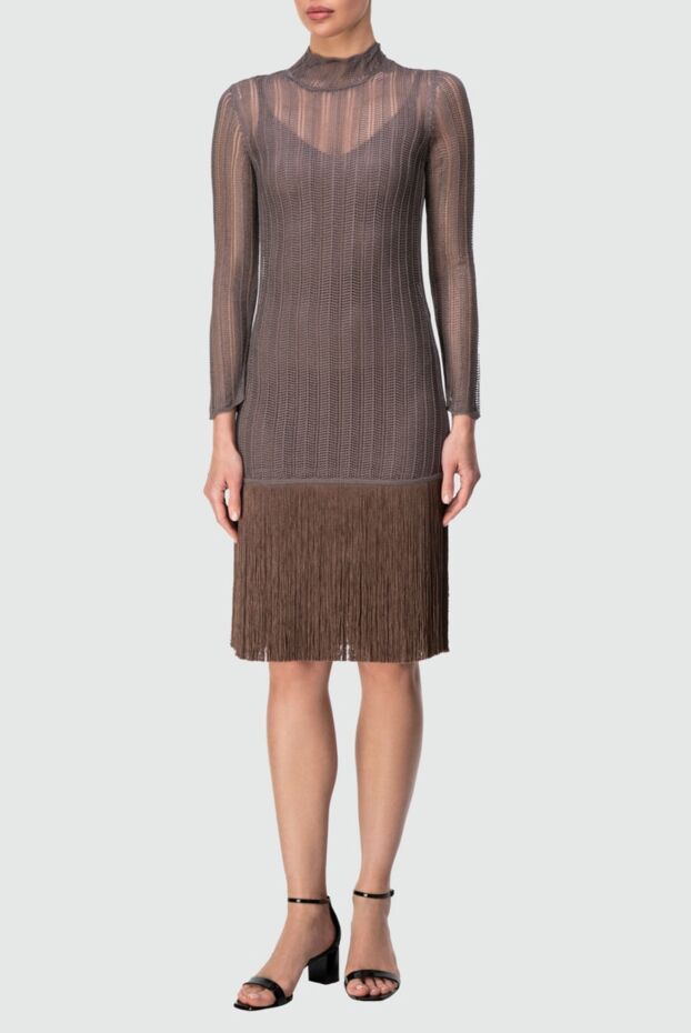 Fendi woman brown viscose and polyamide dress for women buy with prices and photos 164351 - photo 2