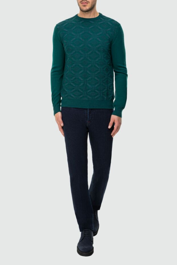 Cesare di Napoli man wool jumper green for men buy with prices and photos 164389 - photo 2