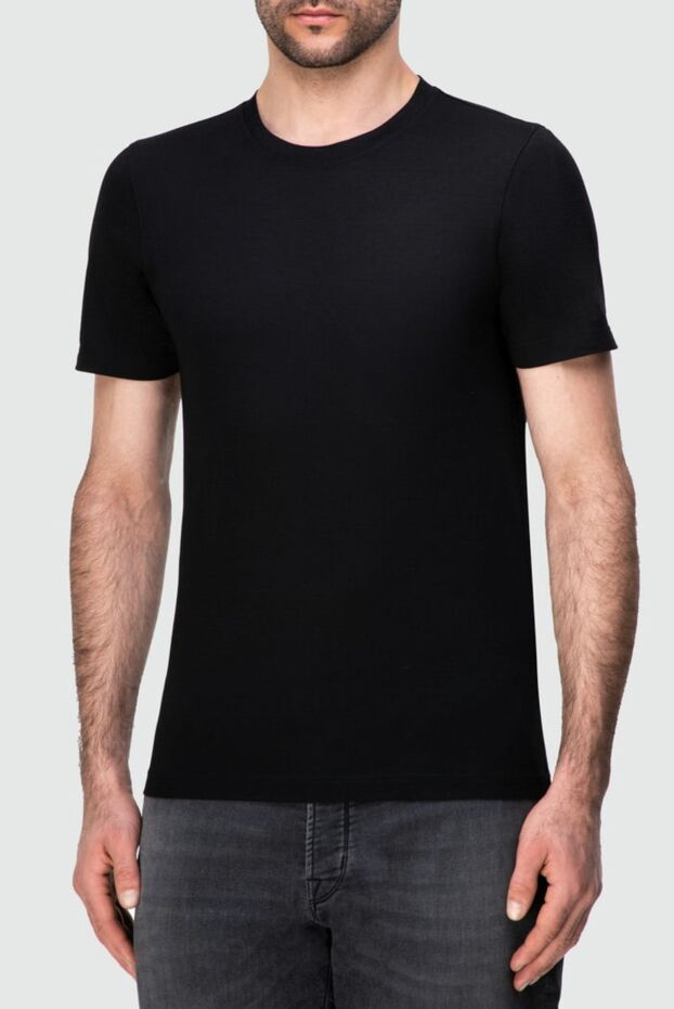 Gran Sasso black wool t-shirt for men 164446 - photo 3