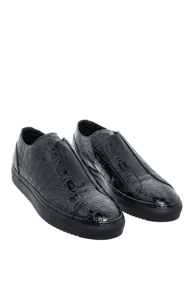 Doucal`s crocodile leather slip-ons black for men 164453 - photo 3
