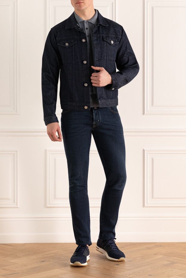 Billionaire man wool and elastane denim jacket blue for men buy with prices and photos 164474 - photo 2