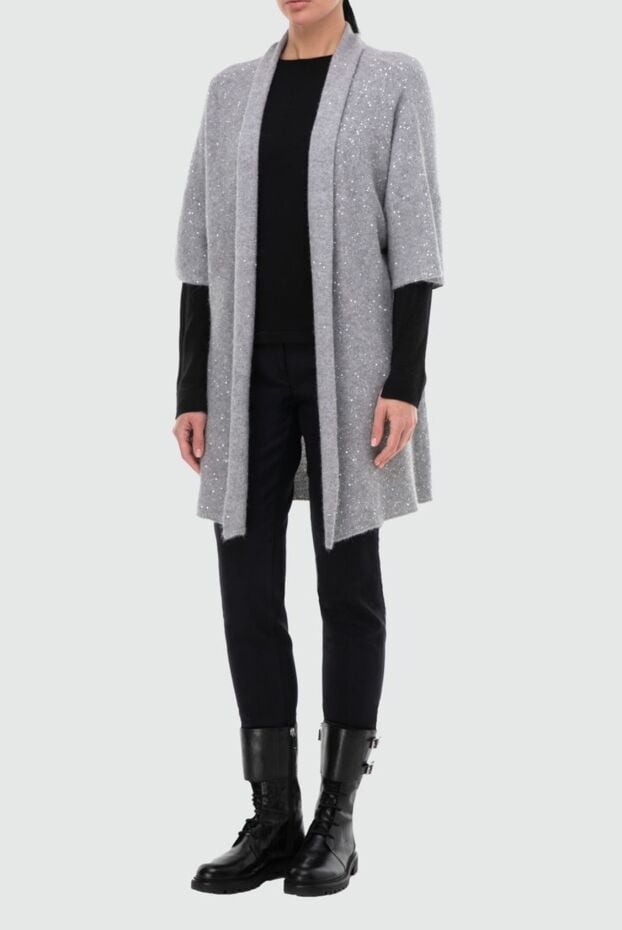 Fabiana Filippi short sleeve sequin cardigan in wool, silk and cashmere 164489 - photo 2