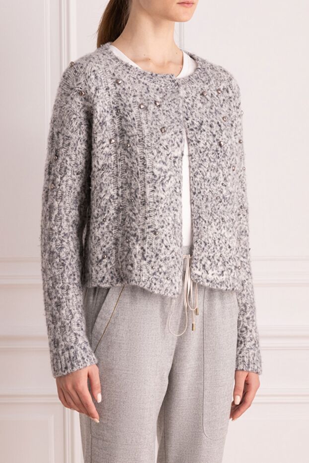 Fabiana Filippi cashmere and wool jacket gray for women 164490 - photo 3