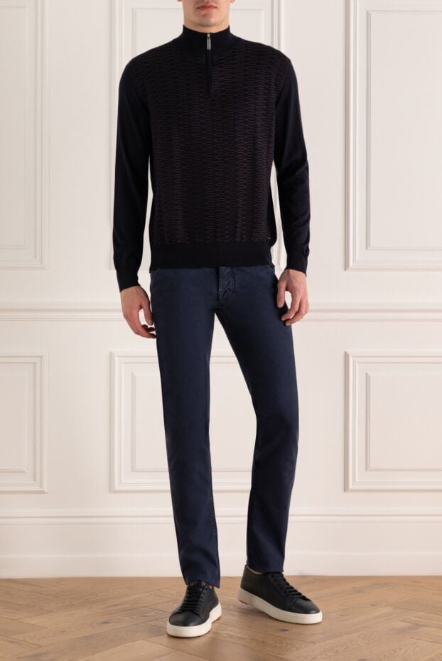 Stefano Ricci troyer in cashmere and silk with a stand-up collar and a short zip 164531 - photo 2
