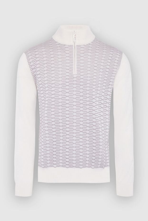 Stefano Ricci troyer in milky cashmere and silk with a patterned front panel 164532 - photo 1
