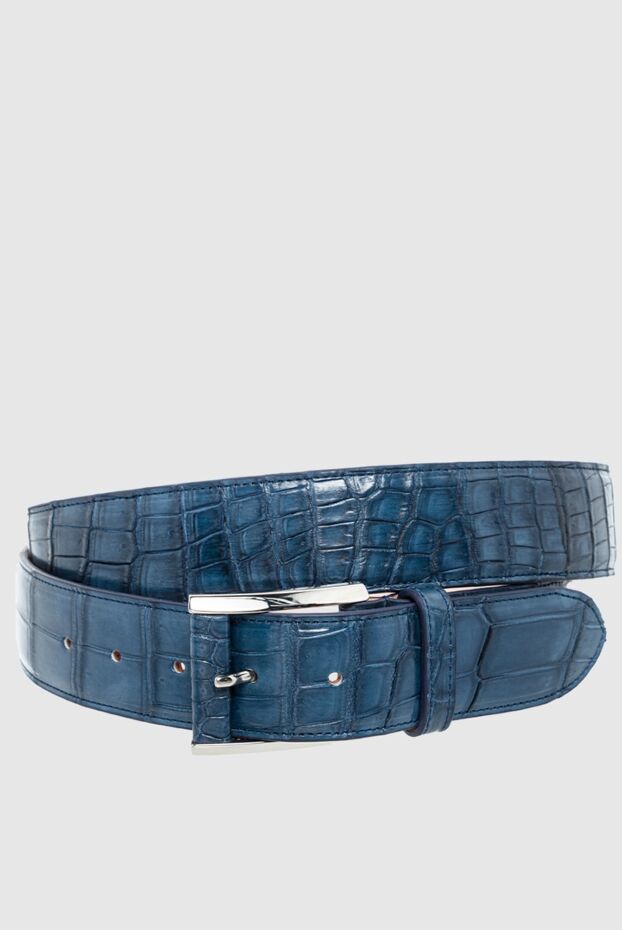 Cesare di Napoli man crocodile leather belt blue for men buy with prices and photos 164554 - photo 1