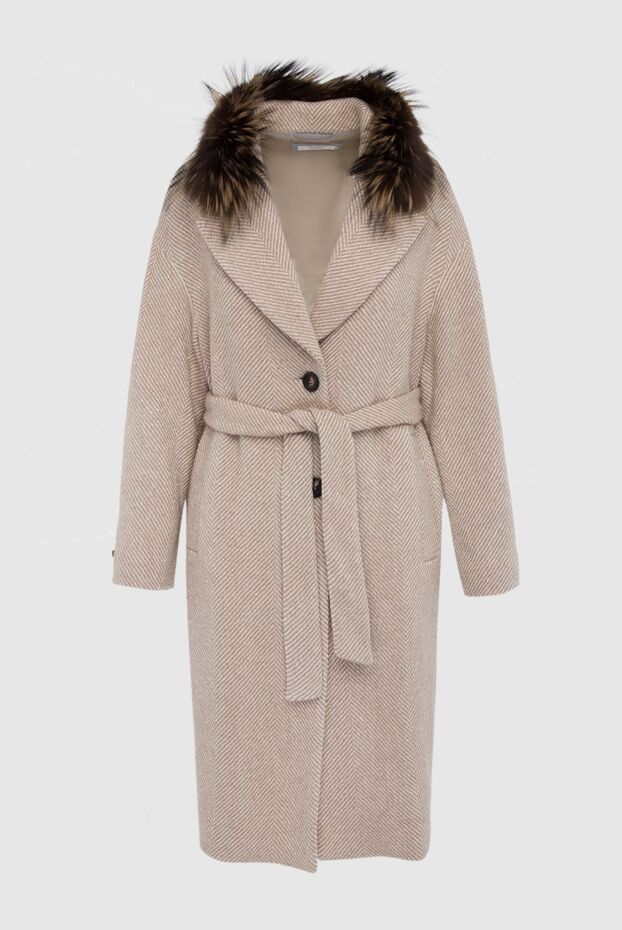 Peserico woman women's beige wool and polyamide coat buy with prices and photos 164598 - photo 1