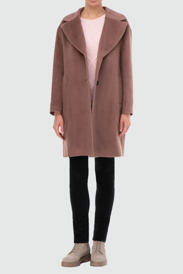 Peserico жіночі пальто з альпаки та кашеміру коричневе жіноче купити фото з цінами 164604 - фото 2