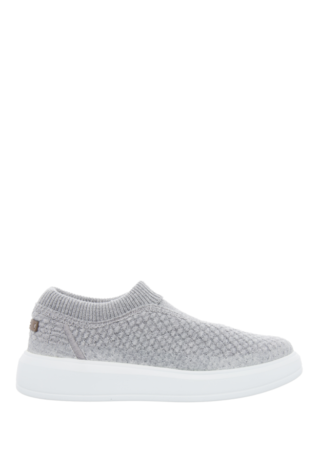 Peserico women's sneakers with a textured surface in gray 164610 - photo 1