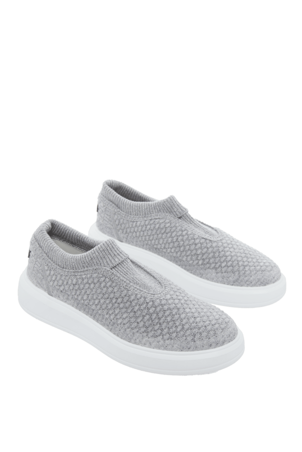 Peserico women's sneakers with a textured surface in gray 164610 - photo 3
