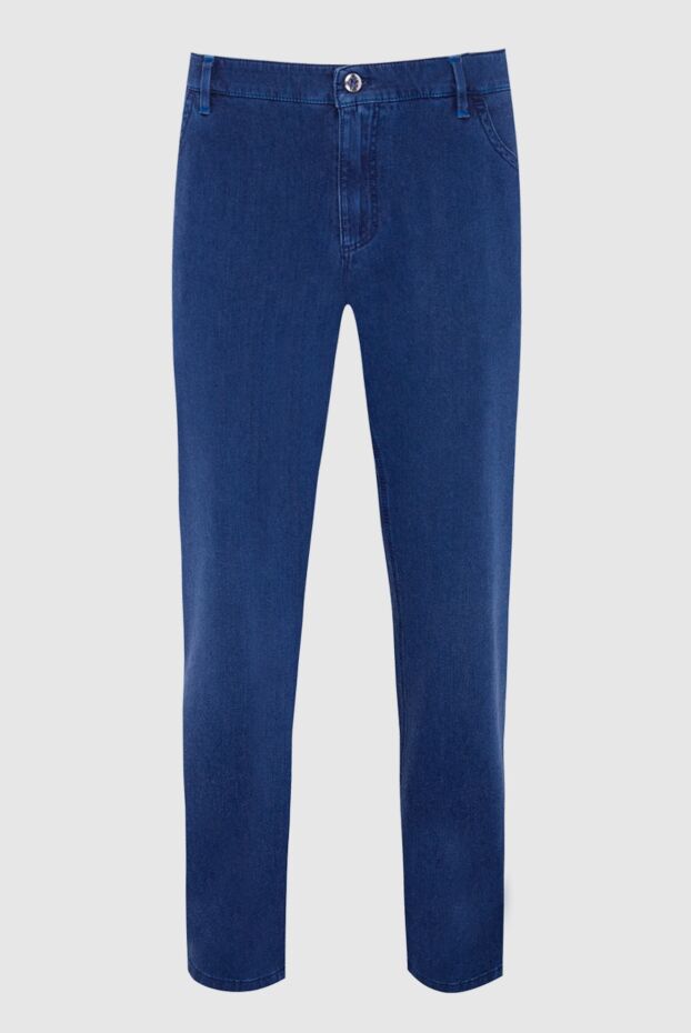 Zilli straight-cut men's jeans in deep blue with contrast trim 164630 - photo 1
