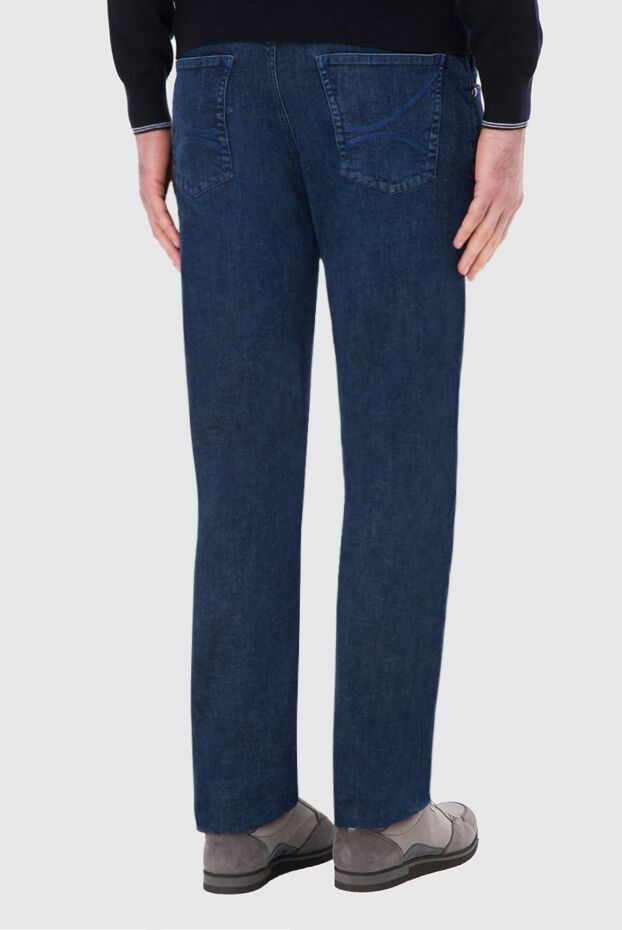 Zilli jeans in thick denim with a purple patch on the back strap 164645 - photo 3