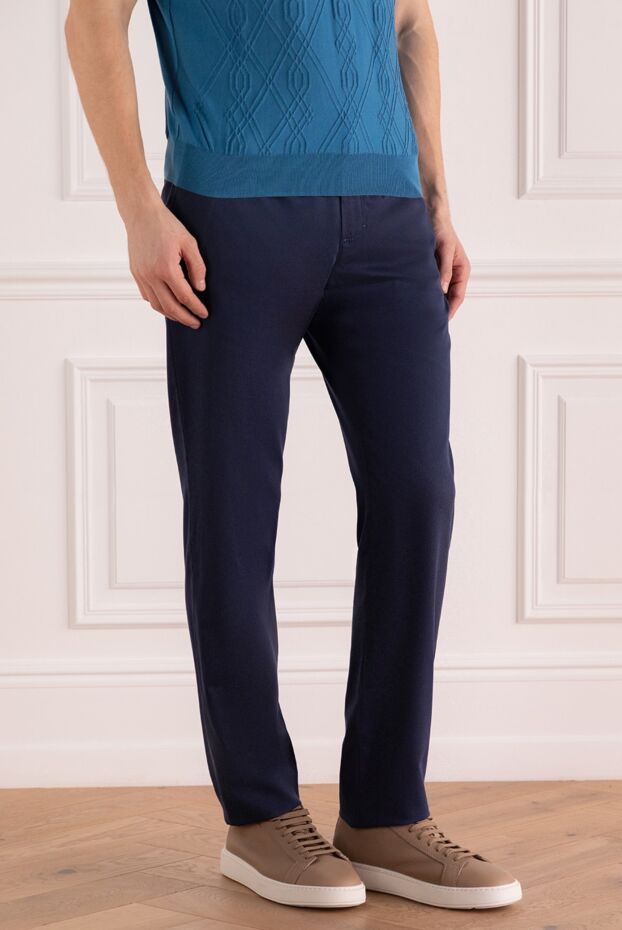 Zilli dark blue chinos made from exclusive silky material (markdown) 195492 - photo 3