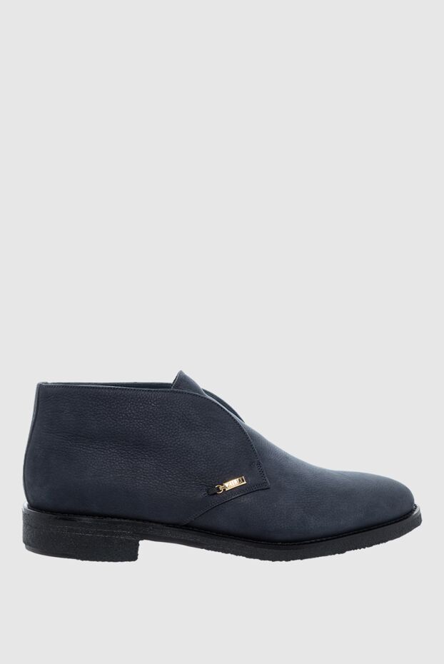 Zilli blue nubuck desert boots with gold insert 164701 - photo 1