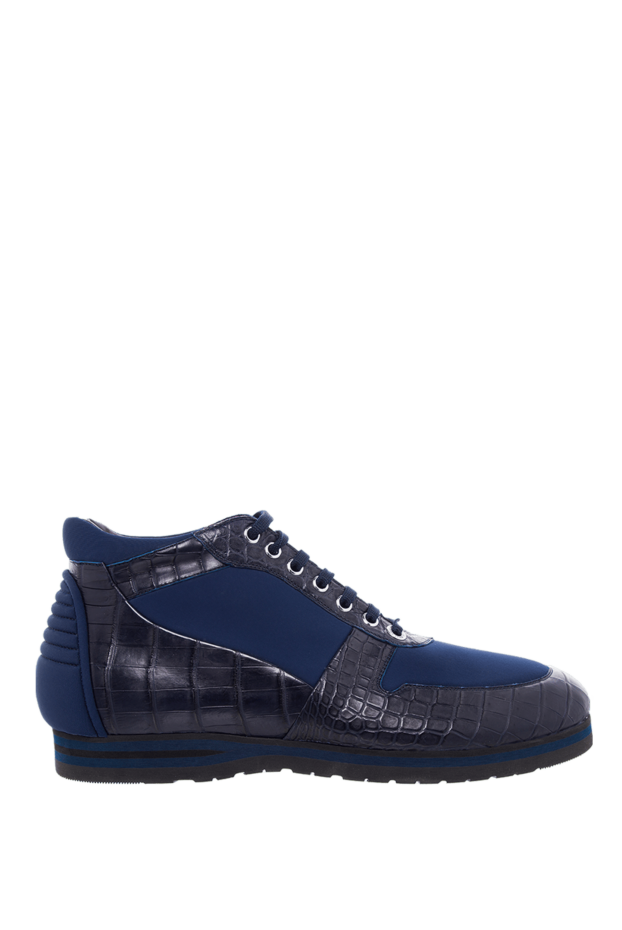 Zilli man blue crocodile leather sneakers for men buy with prices and photos 164710 - photo 1