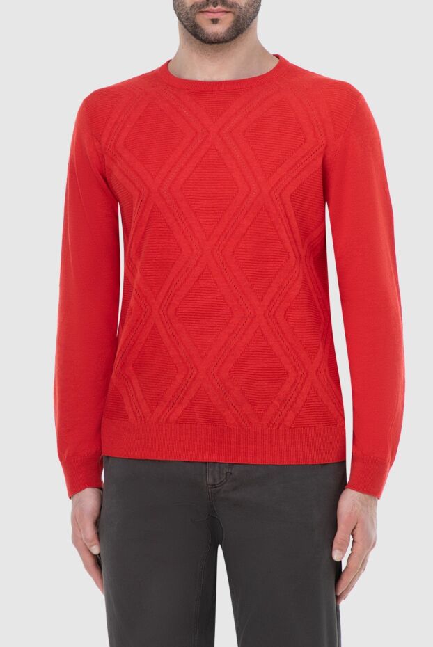 Zilli red silk and linen jumper for men 164824 - photo 3