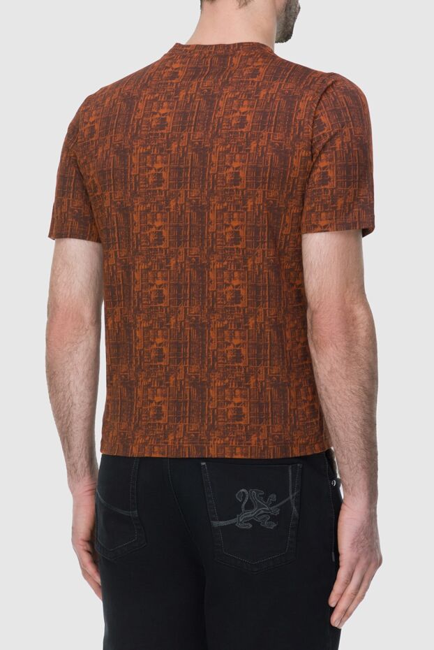 Zilli terracotta cotton textured graphic t-shirt 164830 - photo 3