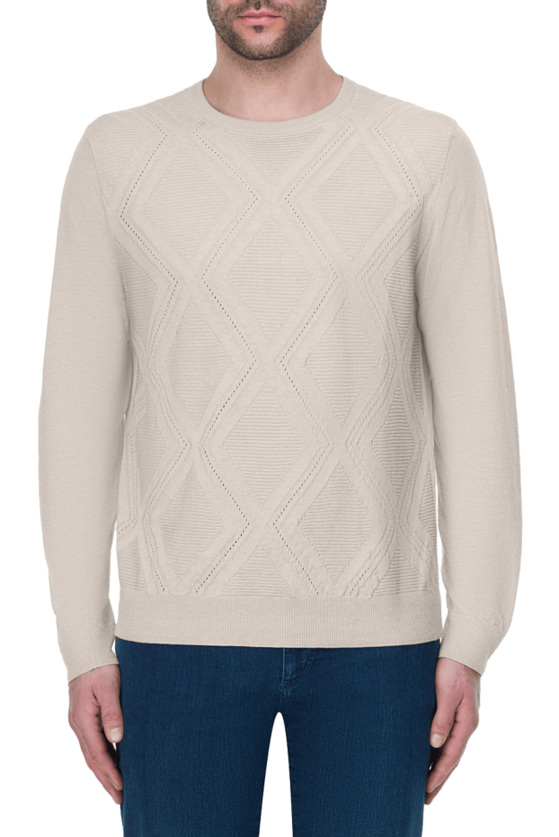 Zilli beige silk and linen jumper for men 164834 - photo 3