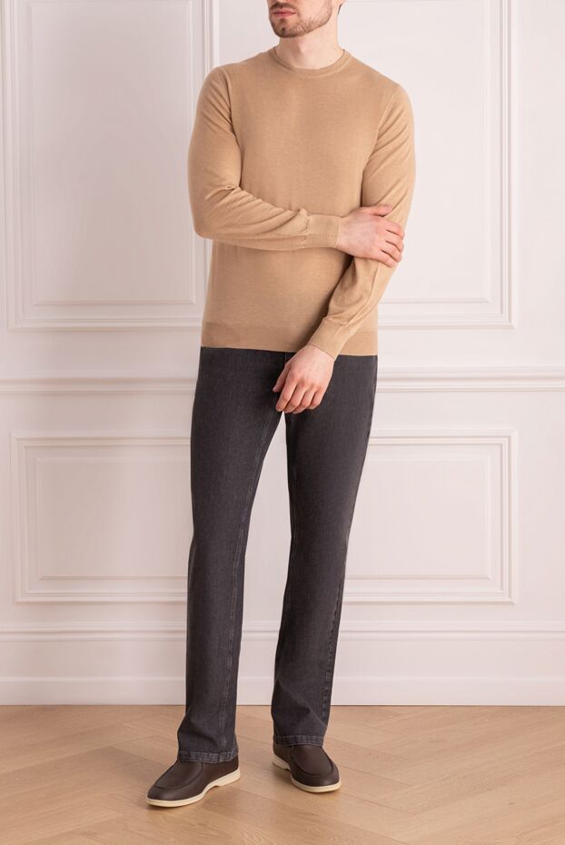 Zilli beige vicuna jumper for men 164835 - photo 2