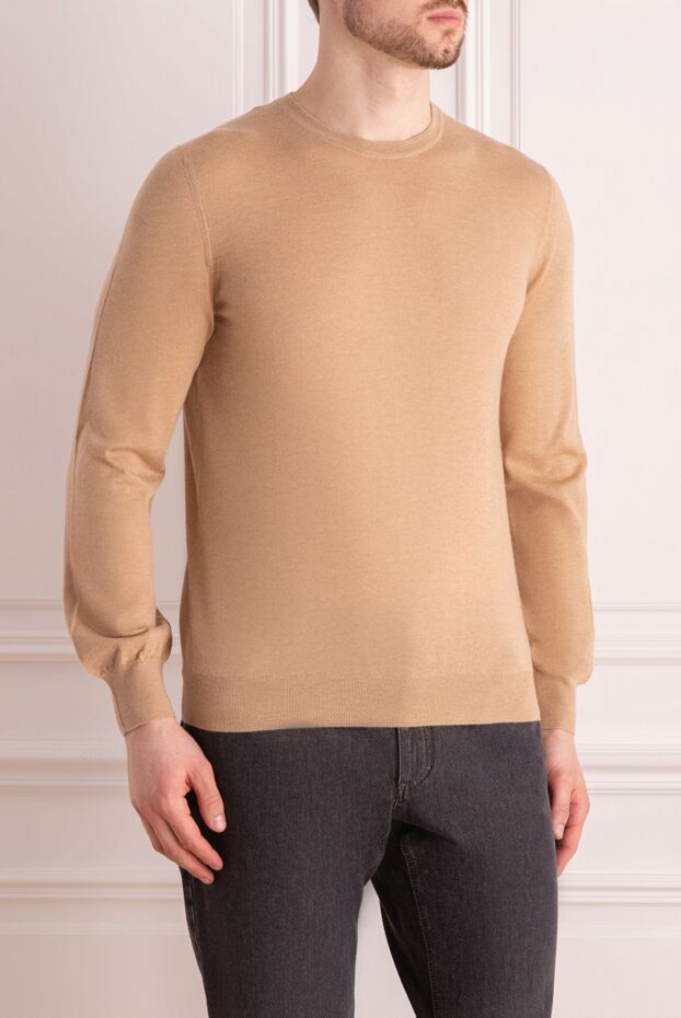Zilli beige vicuna jumper for men 164835 - photo 3