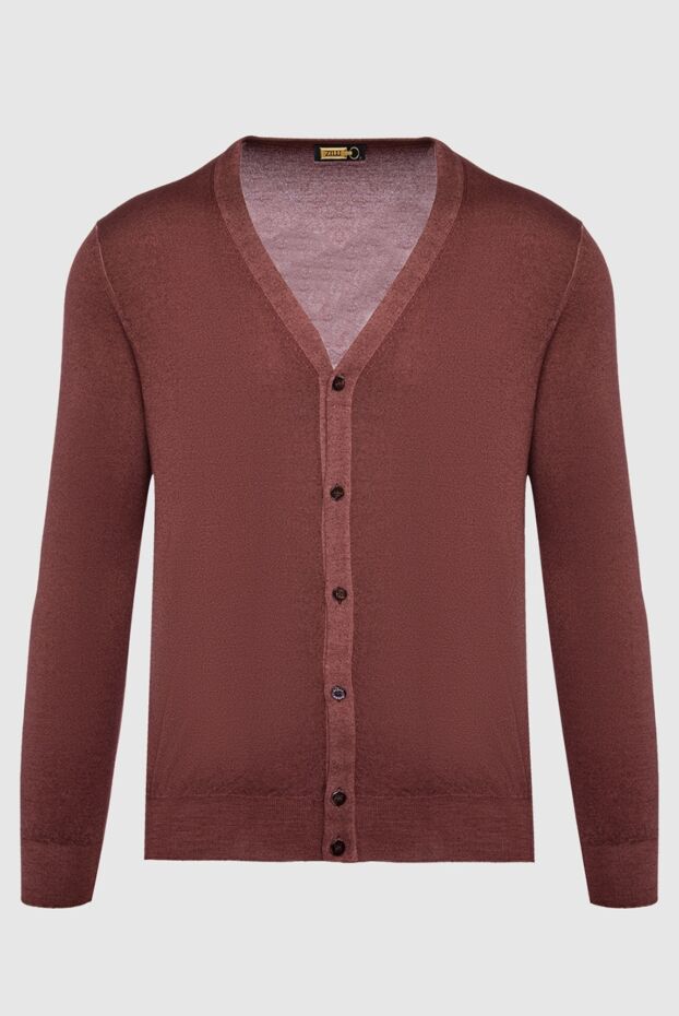 Zilli man men's cardigan made of cashmere and silk, brown buy with prices and photos 164854 - photo 1