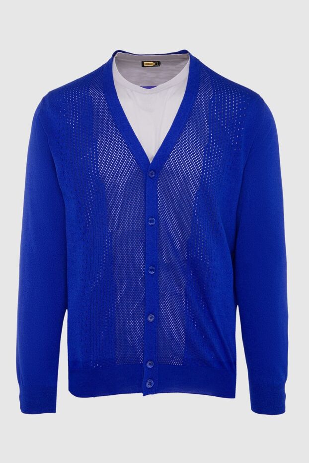 Zilli man men's cardigan made of cotton and silk blue buy with prices and photos 164857 - photo 1