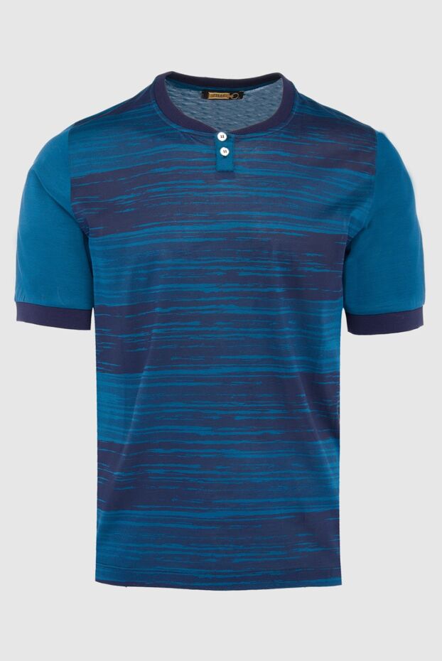 Zilli man cotton and silk t-shirt blue for men buy with prices and photos 164864 - photo 1