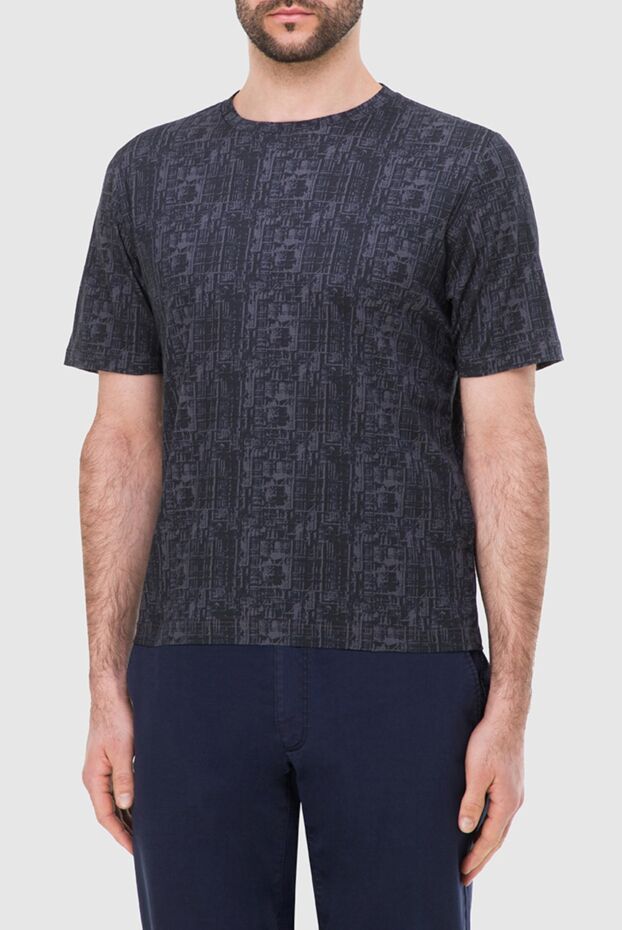 Zilli blue t-shirt with textured print all over 164886 - photo 3