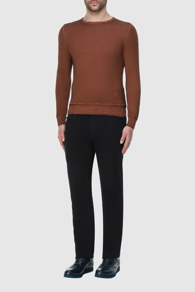 Zilli man cashmere and silk jumper orange for men buy with prices and photos 164896 - photo 2