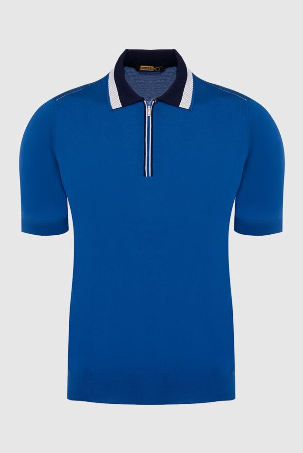 Zilli man cotton and silk polo blue for men buy with prices and photos 164911 - photo 1
