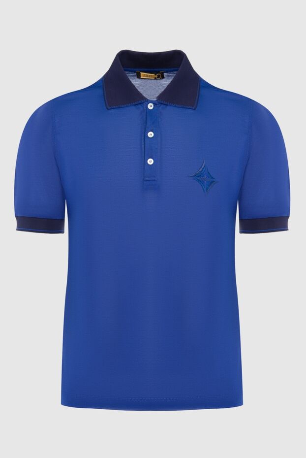 Zilli man cotton and silk polo blue for men buy with prices and photos 164923 - photo 1