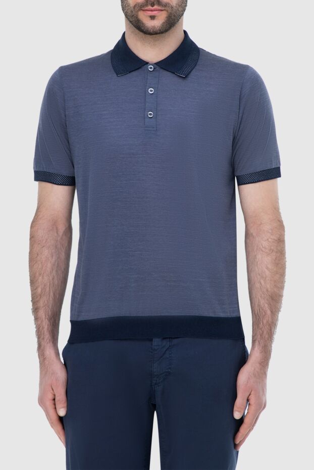 Zilli man cotton and silk polo blue for men buy with prices and photos 164955 - photo 2