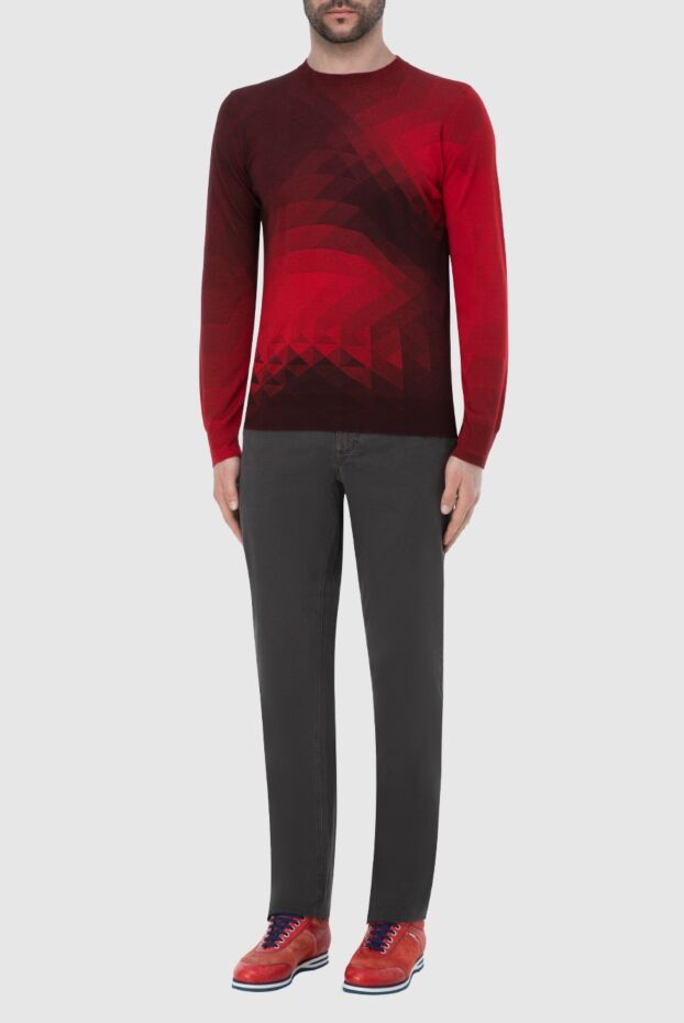 Zilli man cashmere, silk and silk jumper red for men buy with prices and photos 164965 - photo 2