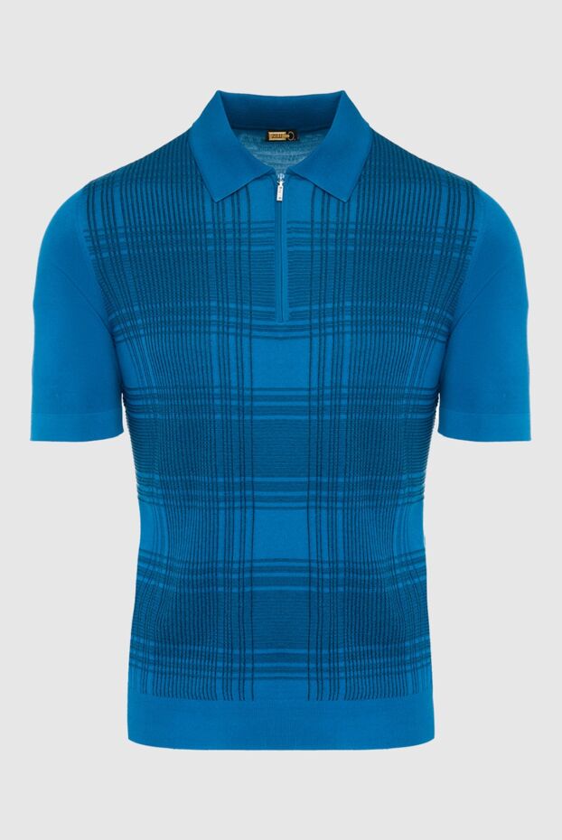 Zilli man cotton and silk polo blue for men buy with prices and photos 165005 - photo 1