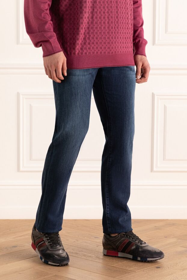 Jacob Cohen blue jeans with light abrasions and creases made of stretch cotton denim 165087 - photo 3
