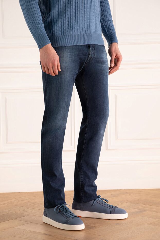 Jacob Cohen men's jeans made of premium denim in a rich blue shade 165093 - photo 3