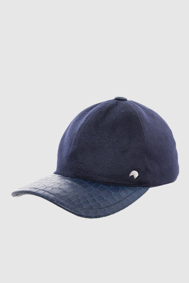 Stefano Ricci brown cashmere and crocodile leather cap for men 165133 - photo 3