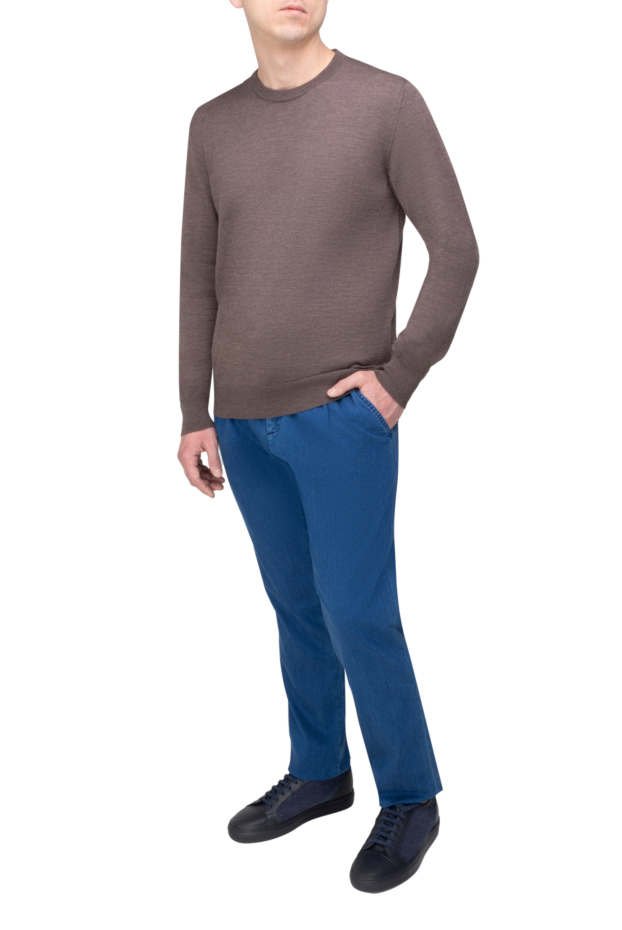 Dalmine brown basic wool jumper for men (markdown) 196950 - photo 2