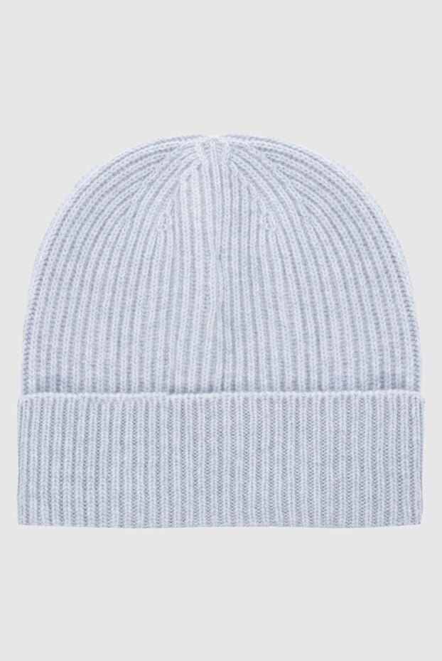 Malo light gray ribbed cashmere beanie for men 165272 - photo 3