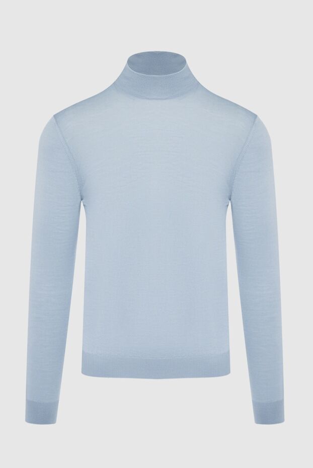 Malo man men's jumper with a high stand-up collar made of wool, silk and cashmere blue buy with prices and photos 165287 - photo 1