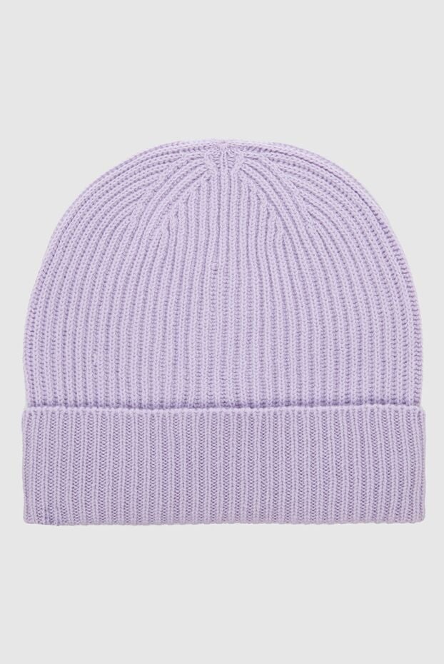 Malo women's cashmere hat purple with a ribbed design 165334 - photo 3