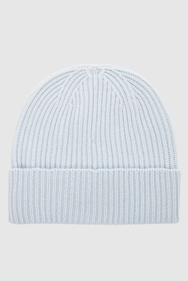Malo women's cashmere blue ribbed hat 165336 - photo 3